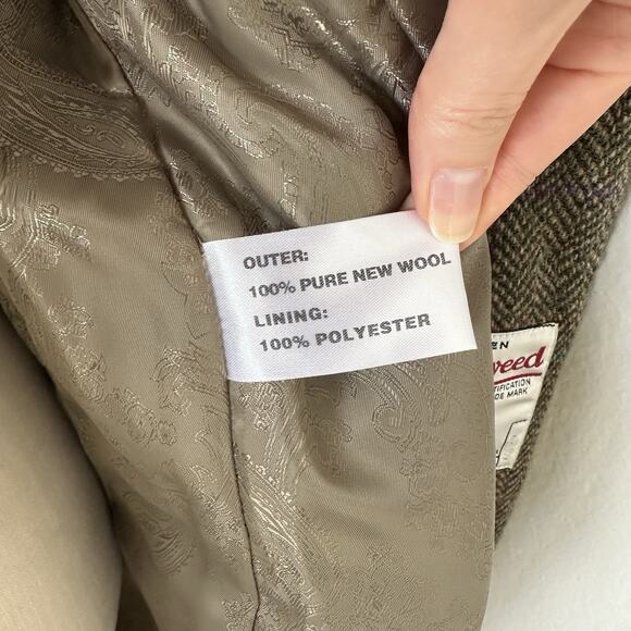 HARRIS TWEED Women Blazer Hand Woven Pure Wool Quite Luxury Preppy Academia - Picture 8 of 16